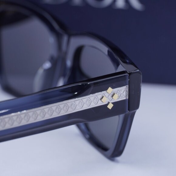 Dior CD DIAMOND S2 30G7 Square Sunglasses - Dark Green/Blue - Picture 6 of 10